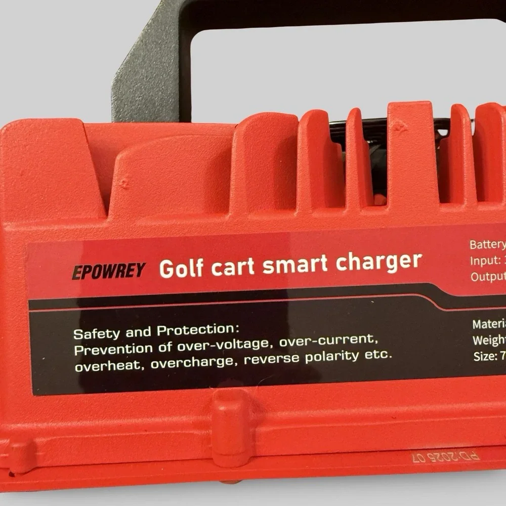 Epowery 15 AMP 48 Volt Golf Cart Battery Charger for Club Car 3-Pin Round Plug